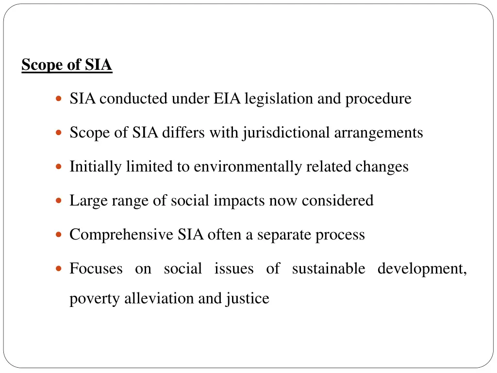 scope of sia
