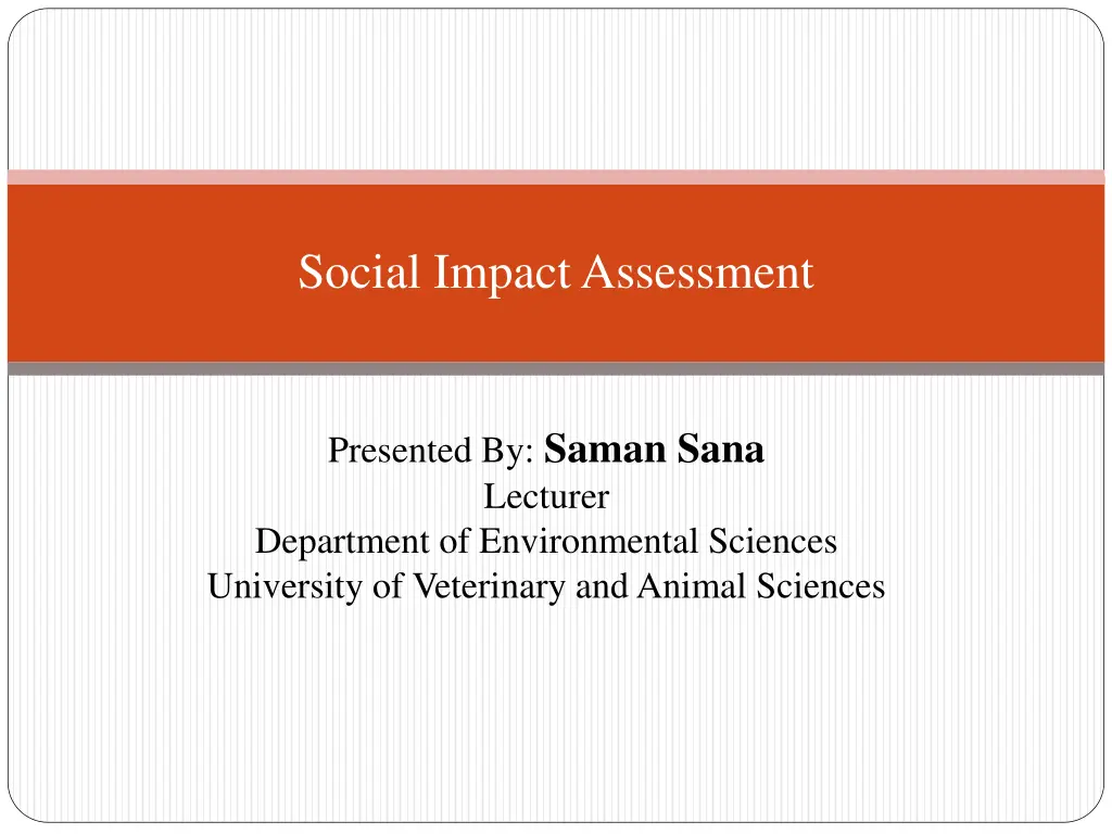 social impact assessment