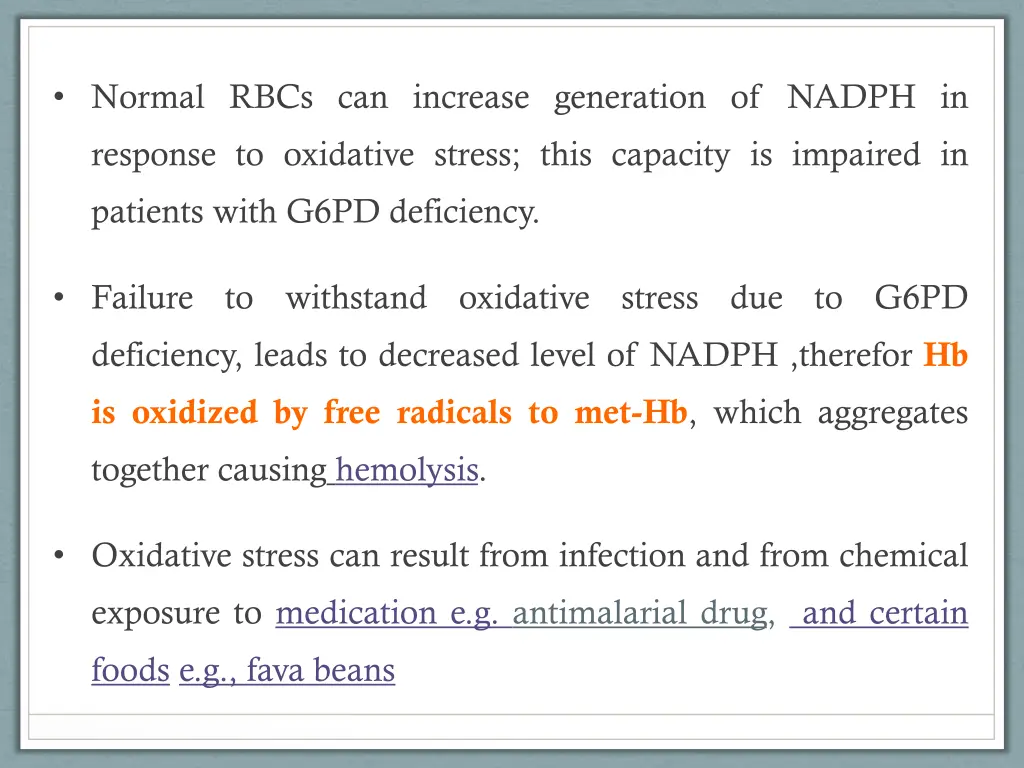 normal rbcs can increase generation of nadph in