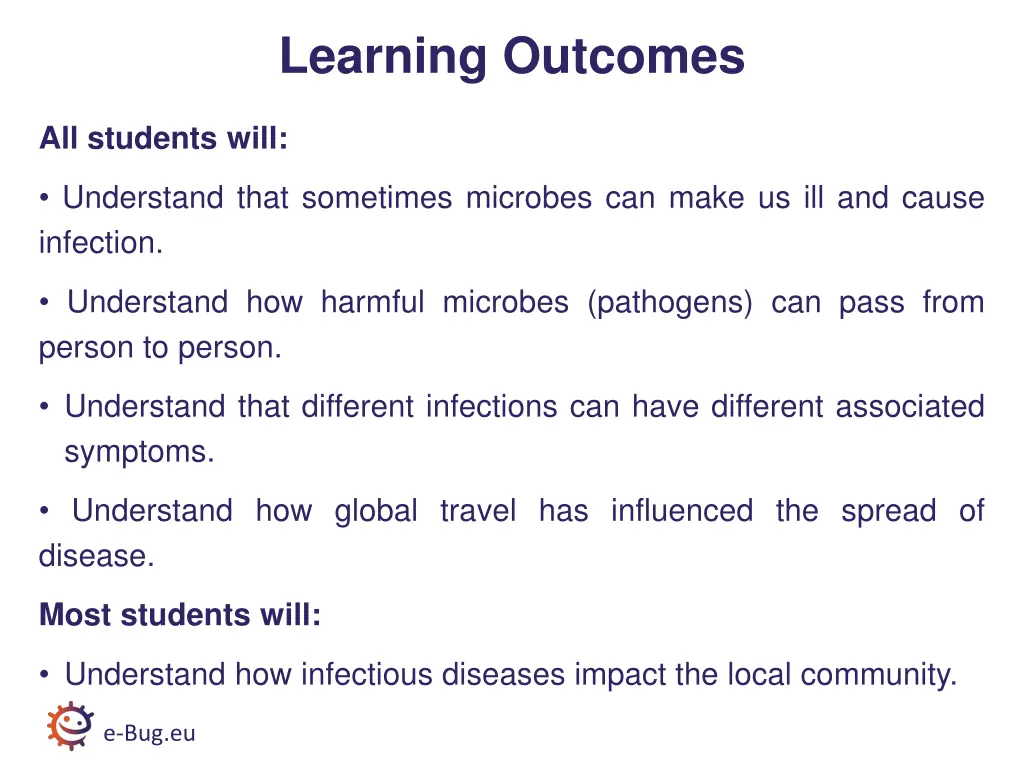 learning outcomes