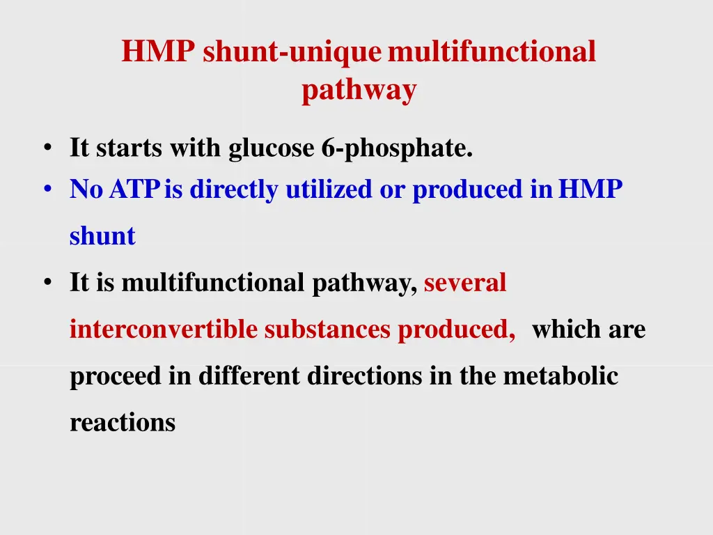 hmp shunt uniquemultifunctional pathway