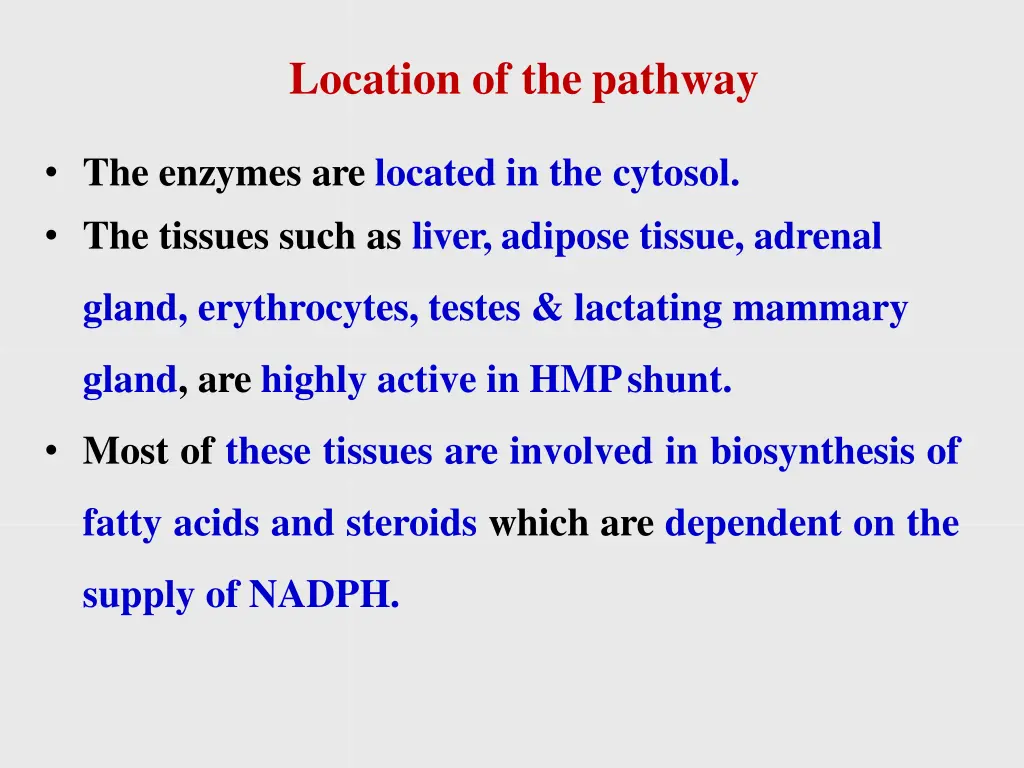 location of the pathway