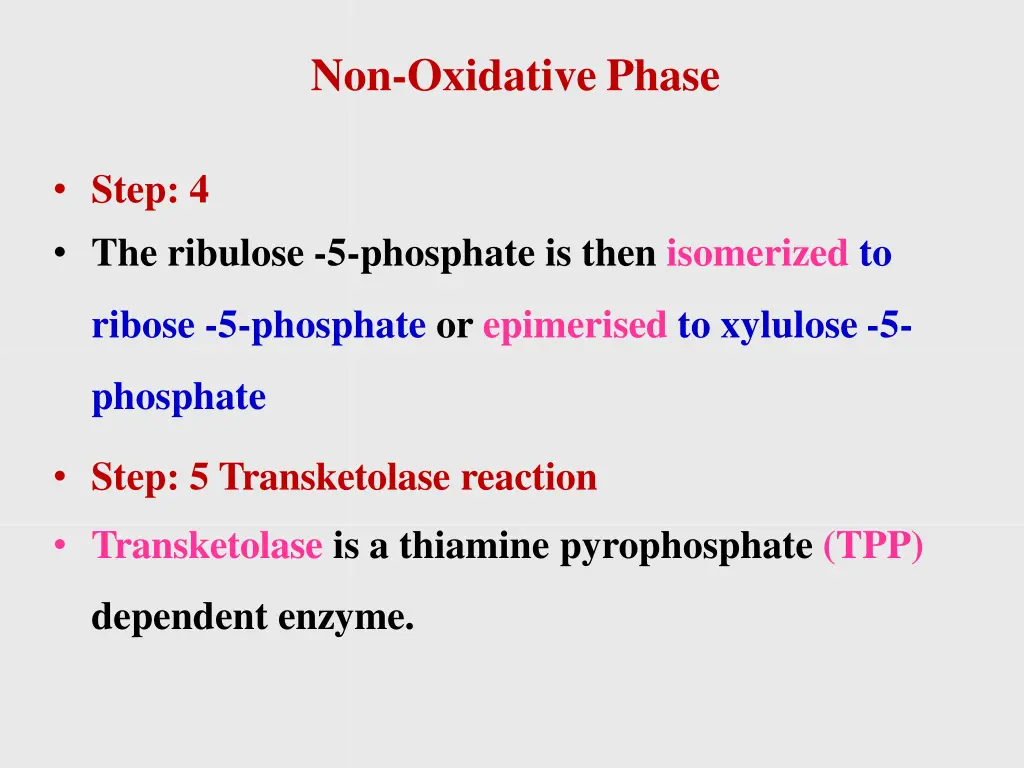 non oxidative phase