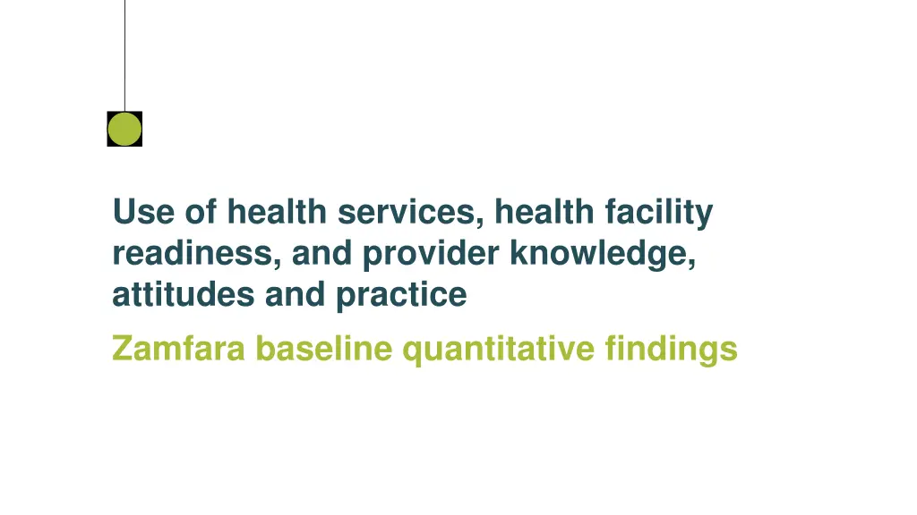 use of health services health facility readiness