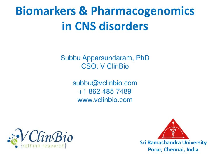 biomarkers pharmacogenomics in cns disorders