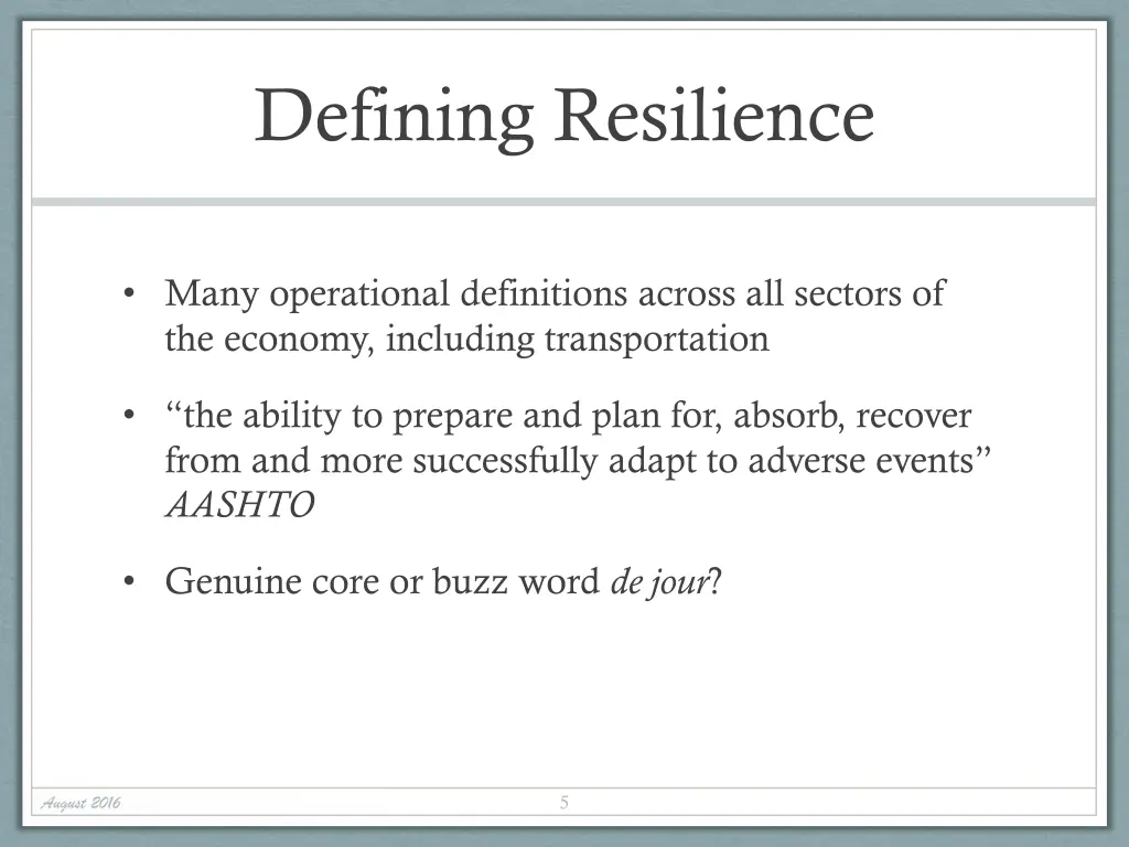 defining resilience