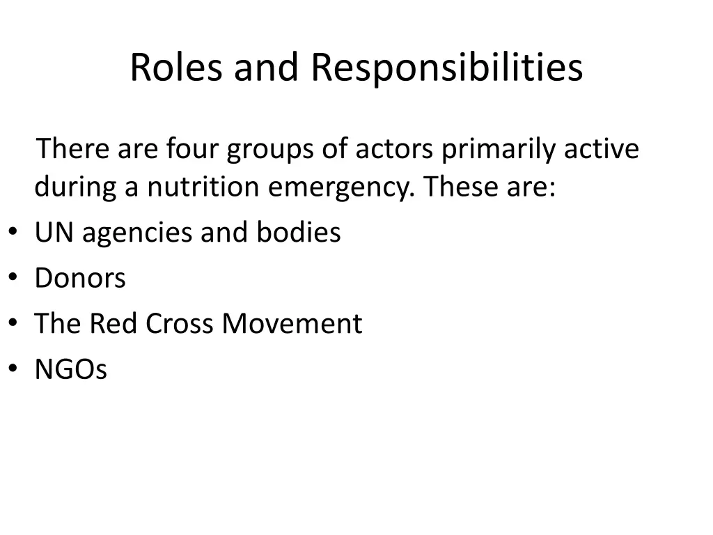 roles and responsibilities