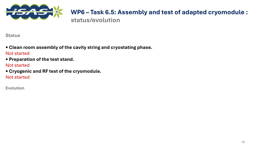 wp6 task 6 5 assembly and test of adapted