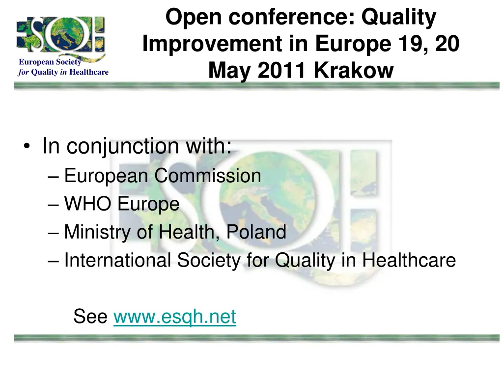open conference quality improvement in europe