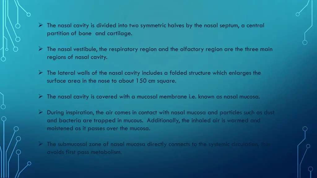 the nasal cavity is divided into two symmetric