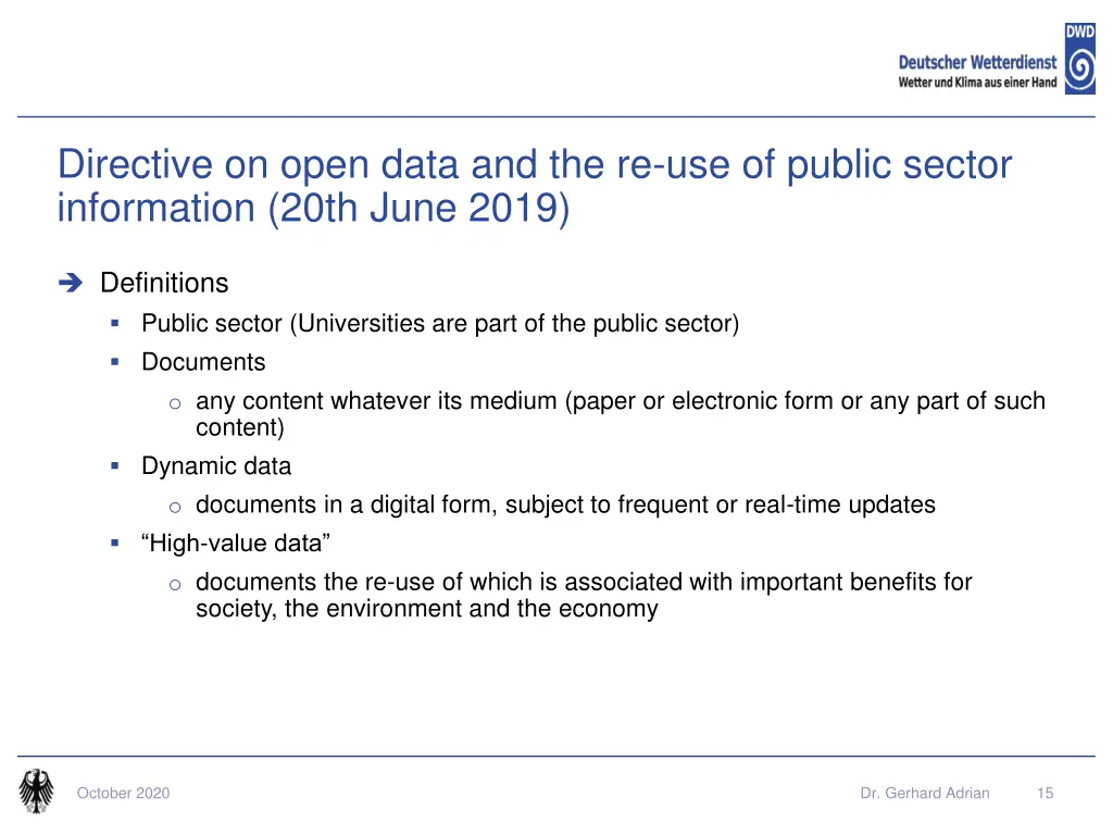directive on open data and the re use of public