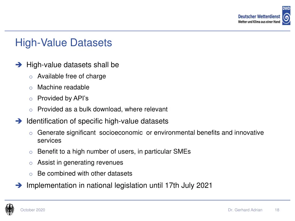 high value datasets 1