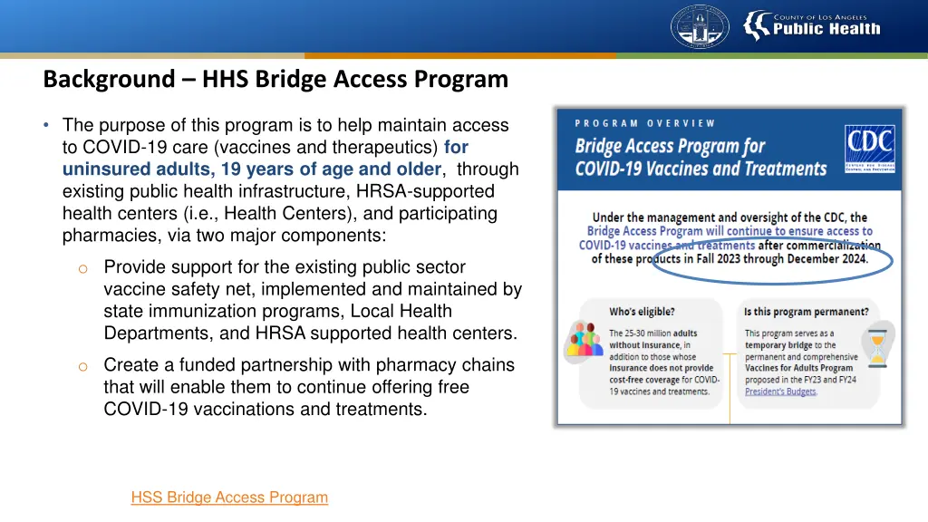 background hhs bridge access program