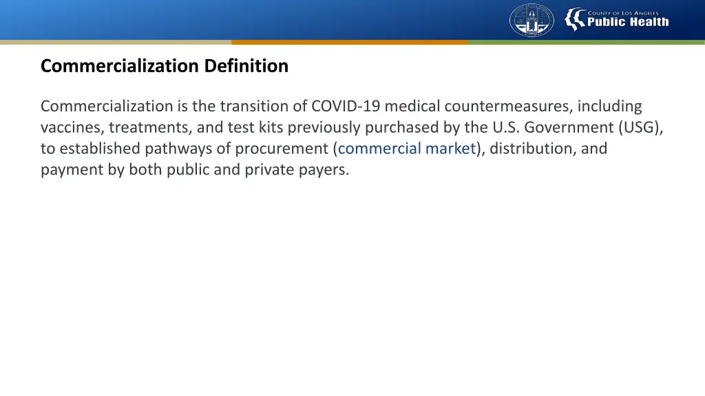 commercialization definition
