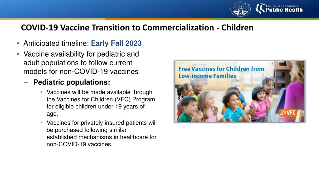 covid 19 vaccine transition to commercialization