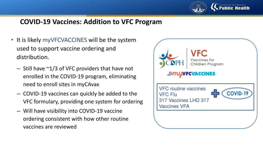covid 19 vaccines addition to vfc program 1