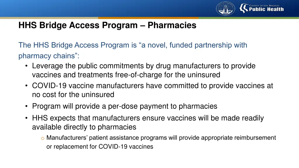 hhs bridge access program pharmacies