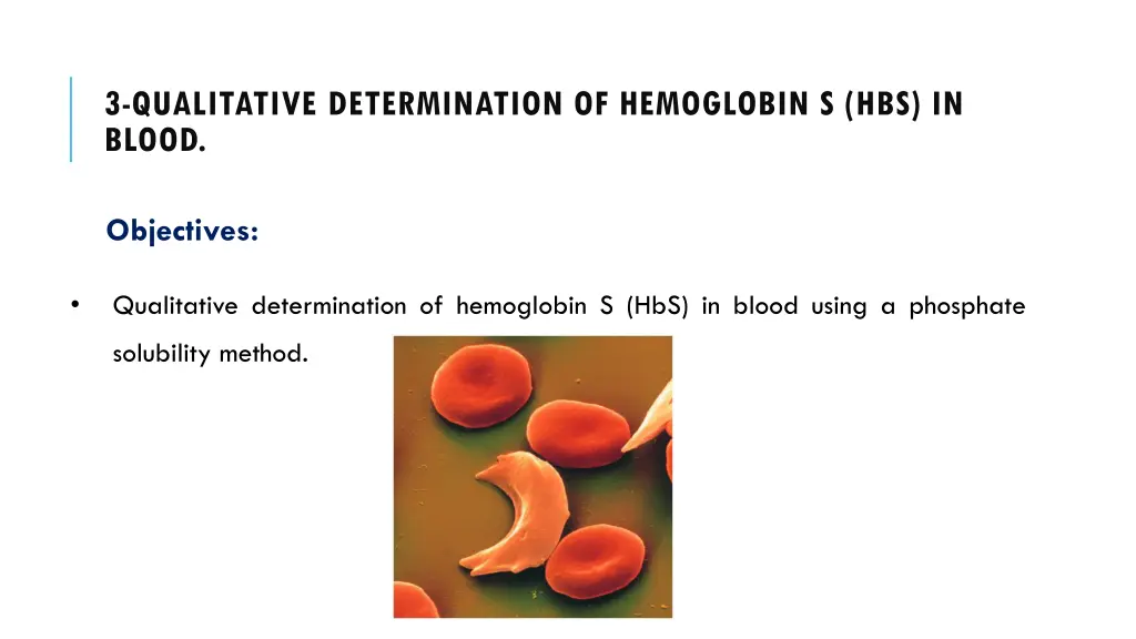 3 qualitative determination of hemoglobin