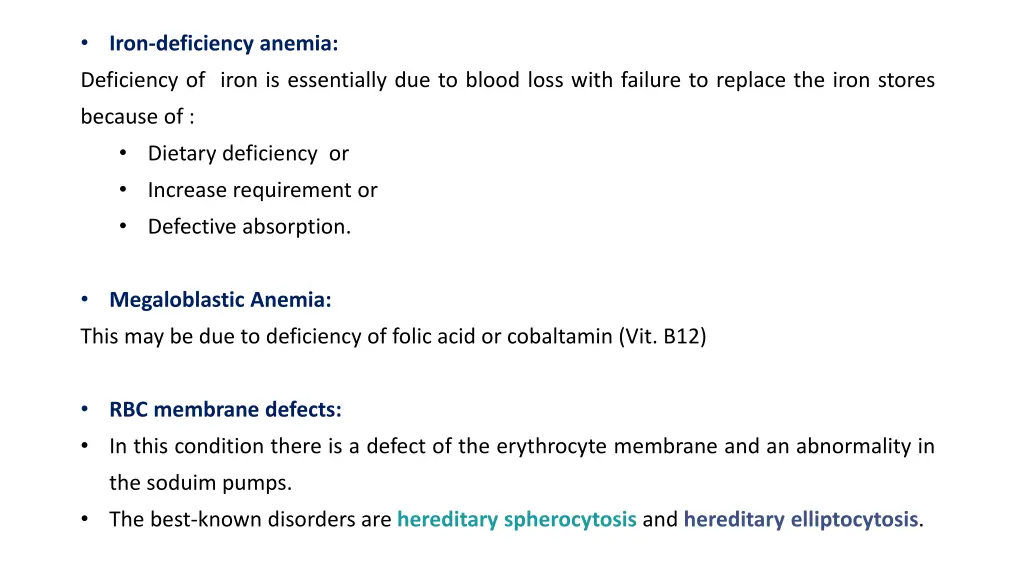 iron deficiency anemia