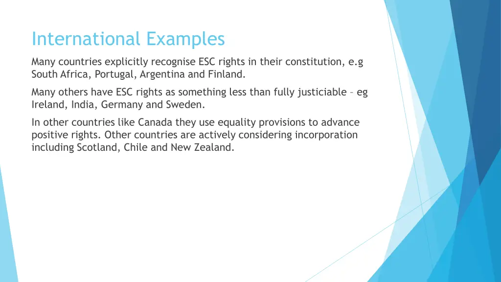 international examples