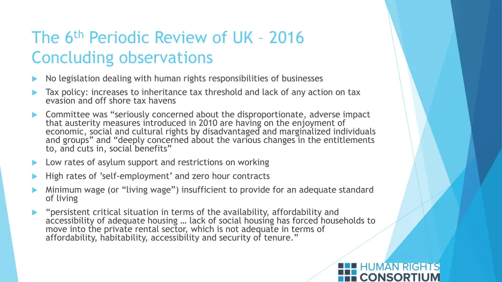 the 6 th periodic review of uk 2016 concluding