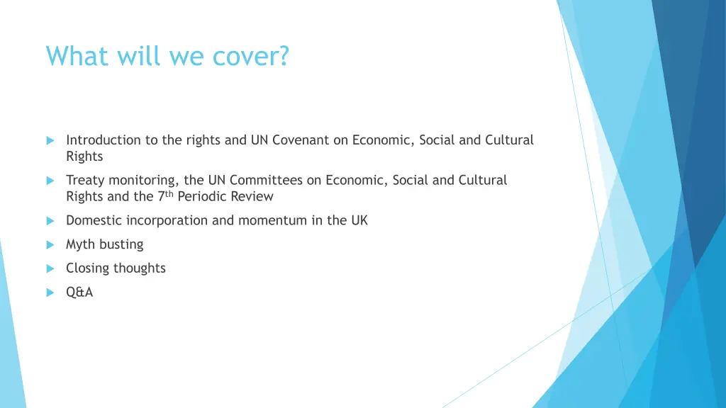 what will we cover