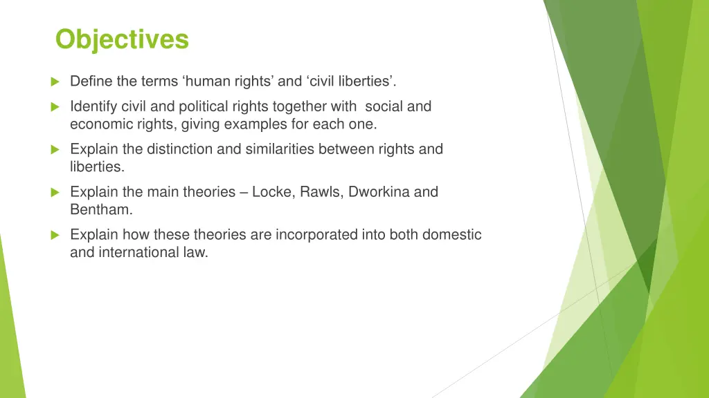 objectives