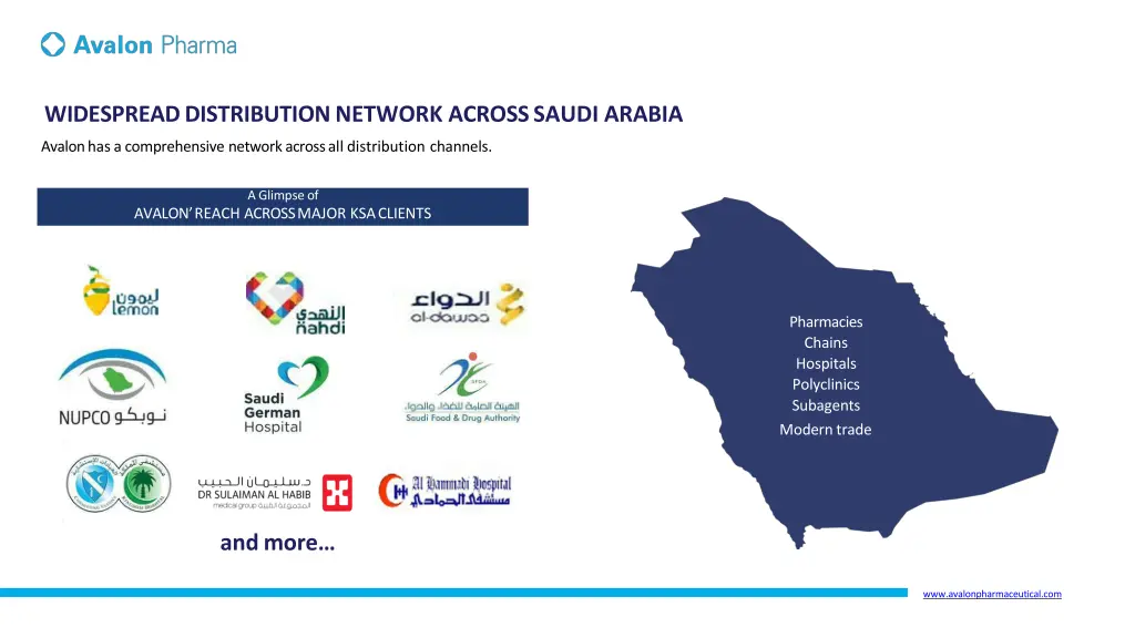 widespread distribution network across saudi