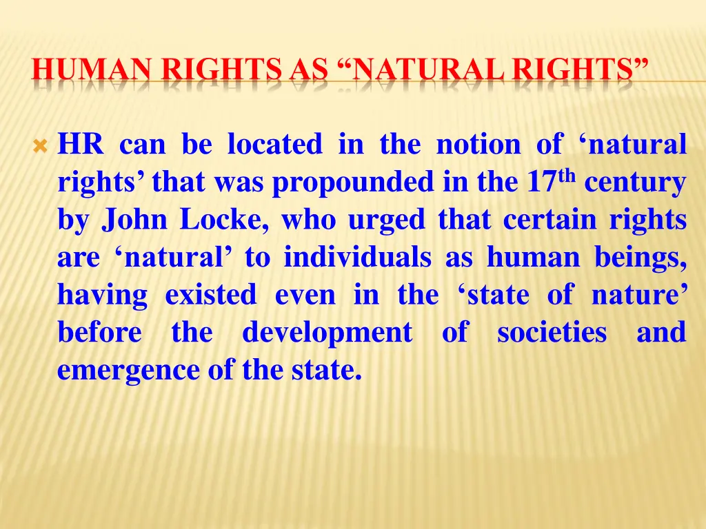 human rights as natural rights