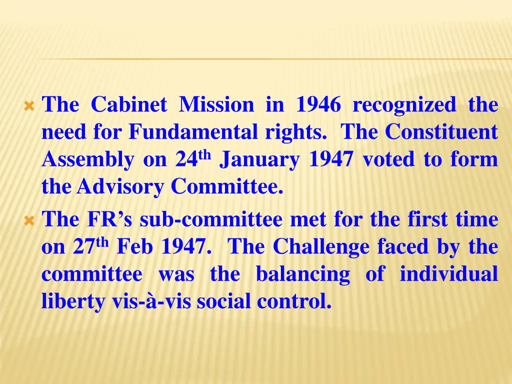 the cabinet mission in 1946 recognized the need
