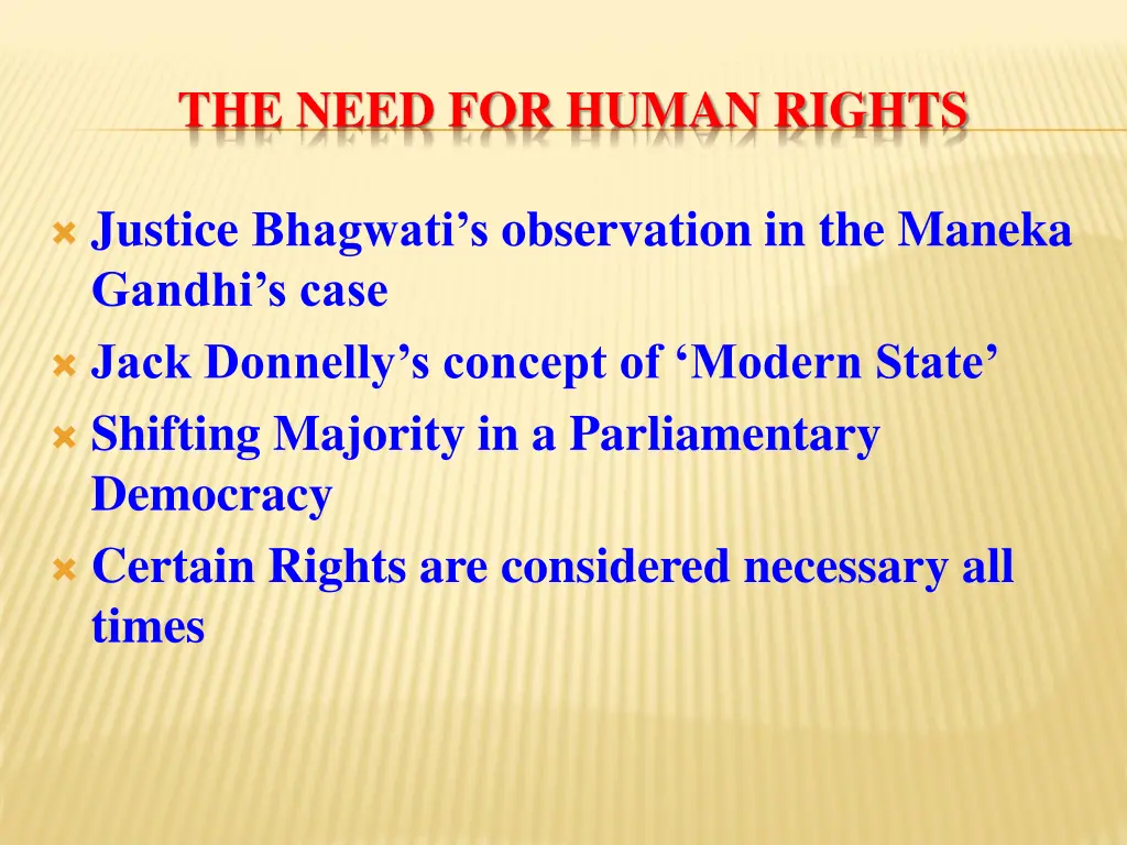 the need for human rights
