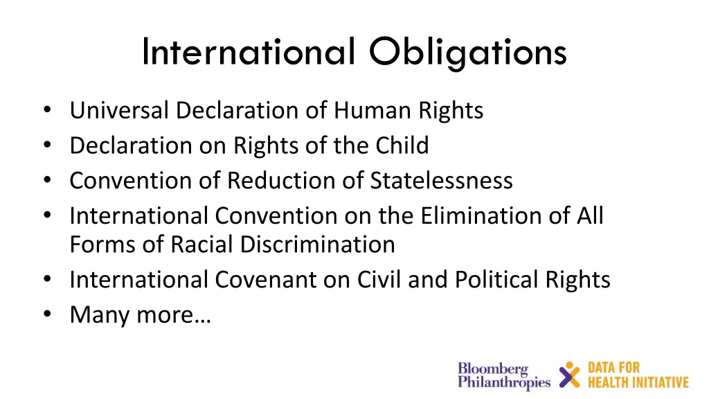 international obligations