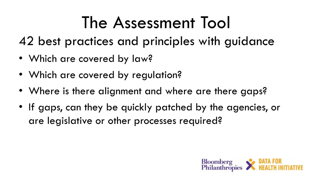 the assessment tool 42 best practices