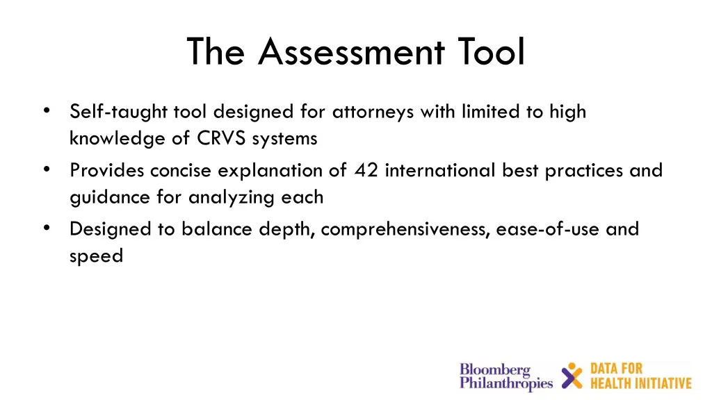 the assessment tool