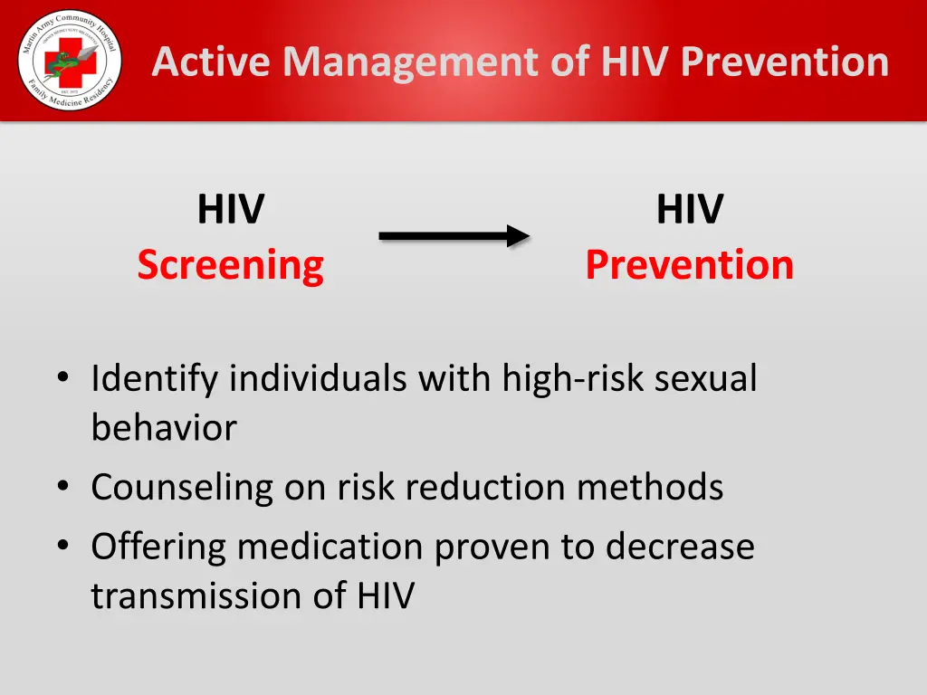 active management of hiv prevention