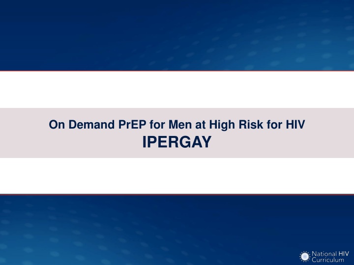 on demand prep for men at high risk
