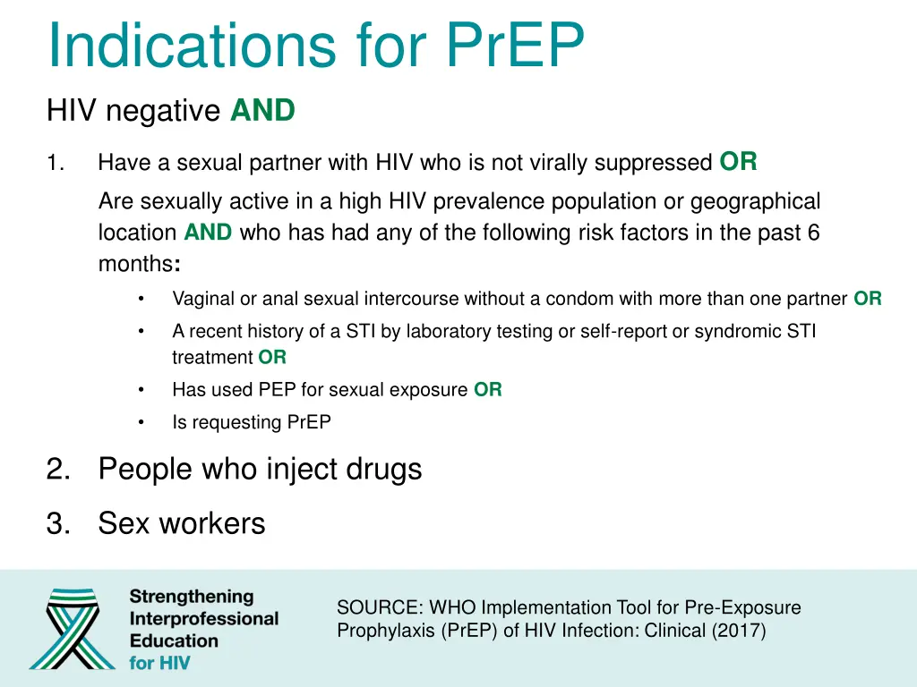 indications for prep hiv negative and