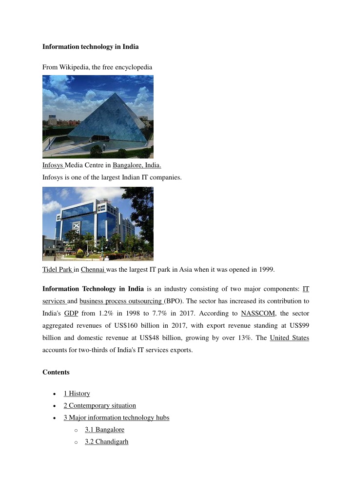 information technology in india