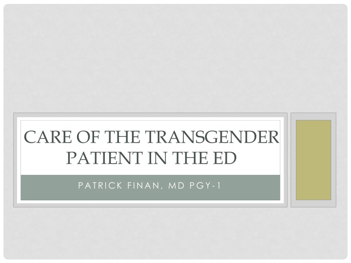 care of the transgender patient in the ed