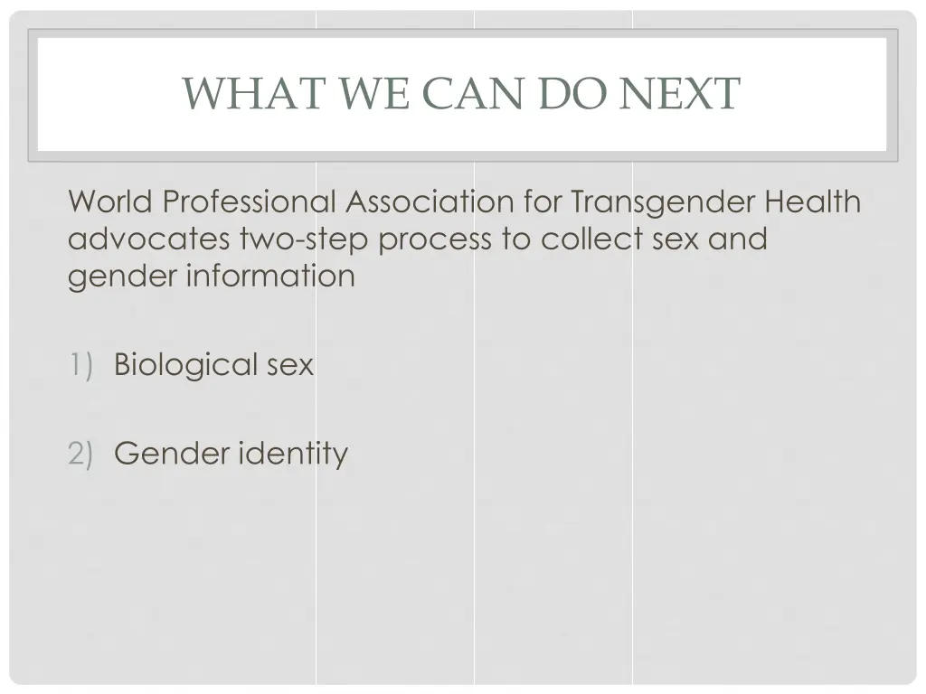 what we can do next