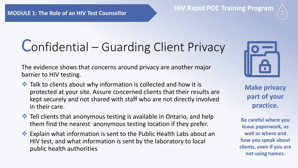 hiv rapid poc training program 13