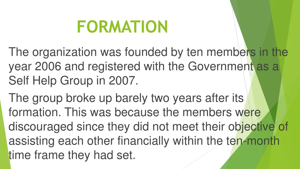 formation
