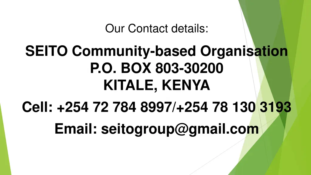 our contact details