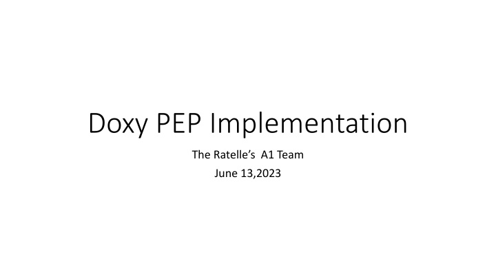doxy pep implementation