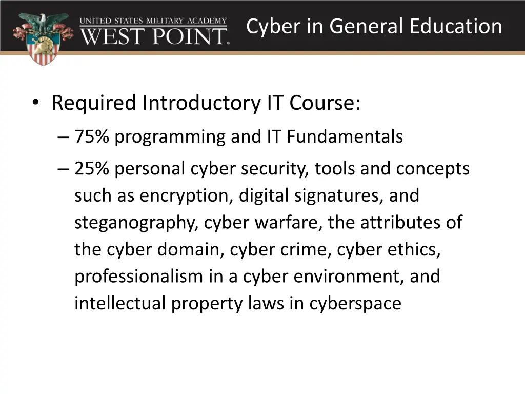 cyber in general education