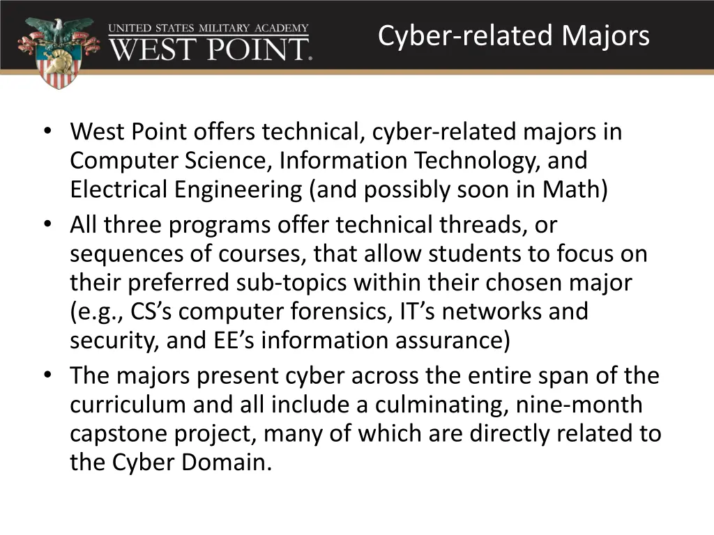 cyber related majors