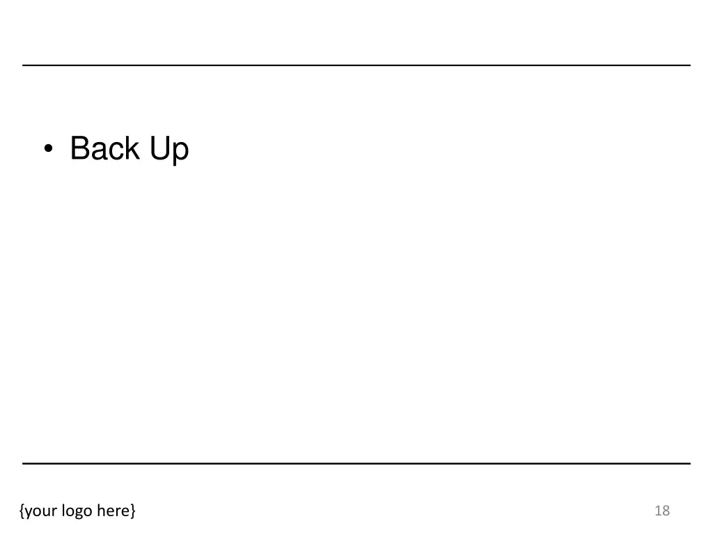 back up