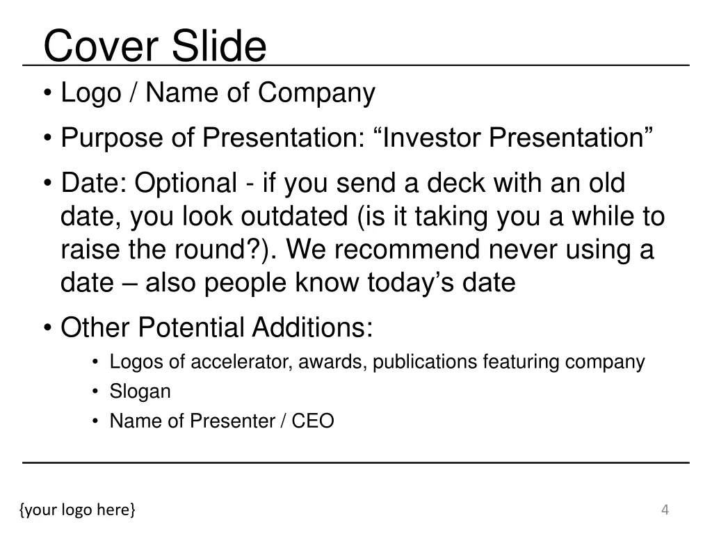 cover slide logo name of company