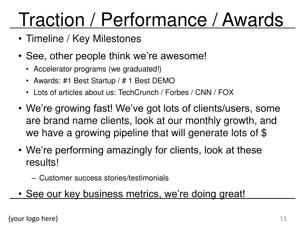 traction performance awards timeline