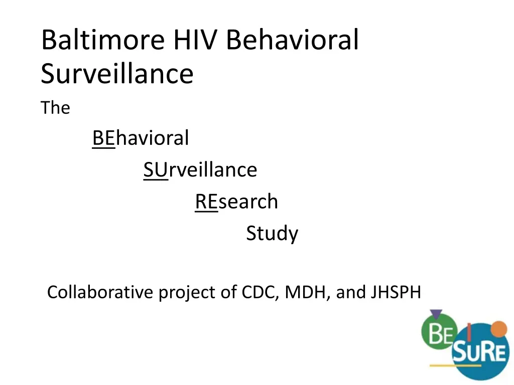 baltimore hiv behavioral surveillance